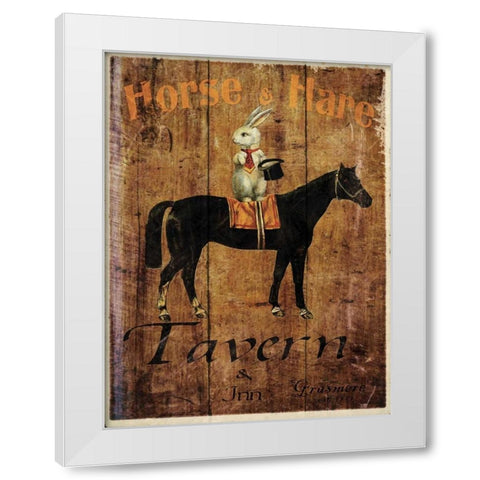 Horse and Hare Tavern White Modern Wood Framed Art Print by Giacopelli, Jason