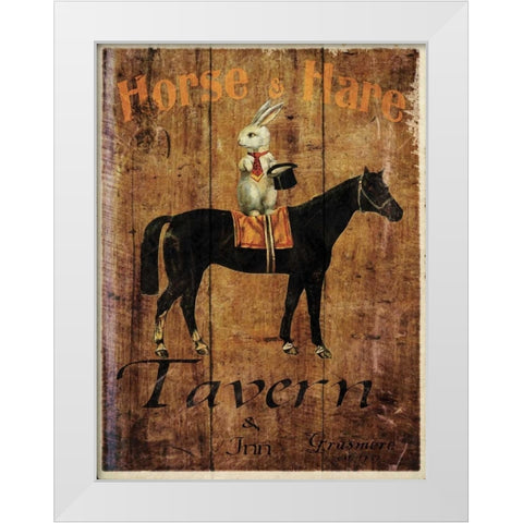 Horse and Hare Tavern White Modern Wood Framed Art Print by Giacopelli, Jason