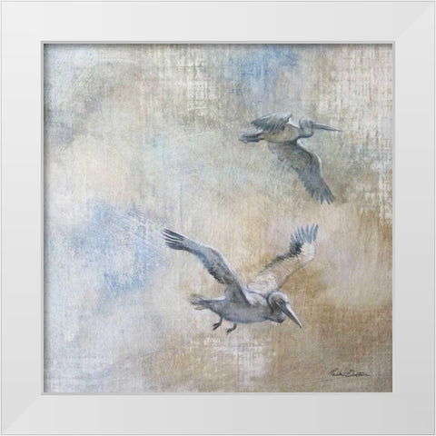 Coastal Birds II White Modern Wood Framed Art Print by Giltner, Paula