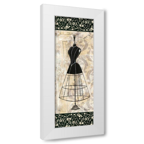 Dress Form Panel II White Modern Wood Framed Art Print by Guinn, Katie