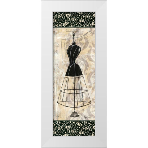 Dress Form Panel II White Modern Wood Framed Art Print by Guinn, Katie