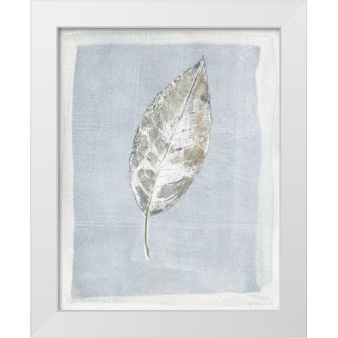 Winter Leaf I White Modern Wood Framed Art Print by Hargittai, Paul