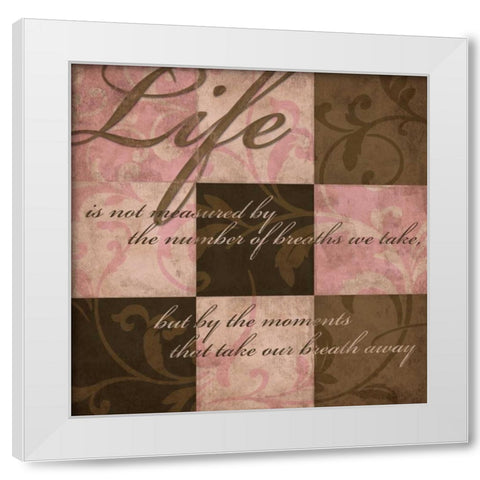 Life in Pink White Modern Wood Framed Art Print by Harbick, N