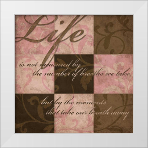 Life in Pink White Modern Wood Framed Art Print by Harbick, N
