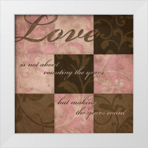 Love in Pink White Modern Wood Framed Art Print by Harbick, N
