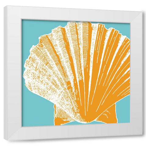 Graphic Shell IV White Modern Wood Framed Art Print by Harbick, N