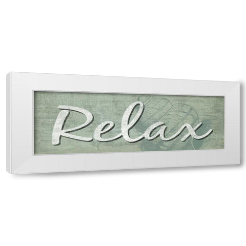 Relax White Modern Wood Framed Art Print by Harbick, N