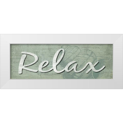 Relax White Modern Wood Framed Art Print by Harbick, N