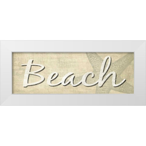 Beach White Modern Wood Framed Art Print by Harbick, N