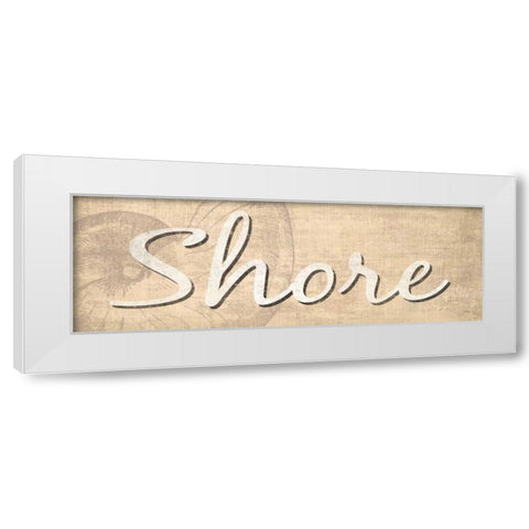 Shore White Modern Wood Framed Art Print by Harbick, N