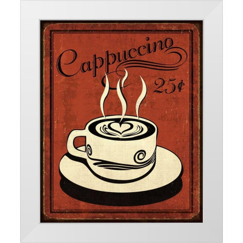 Retro Coffee III White Modern Wood Framed Art Print by Harbick, N