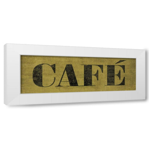Cafe III White Modern Wood Framed Art Print by Harbick, N