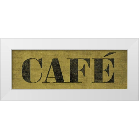 Cafe III White Modern Wood Framed Art Print by Harbick, N