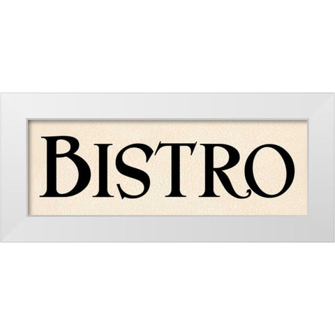 Bistro I White Modern Wood Framed Art Print by Harbick, N