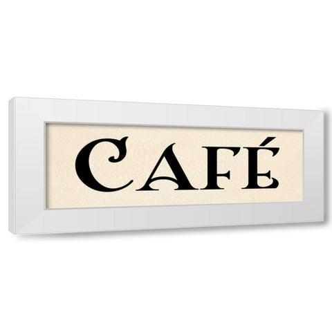Cafe I White Modern Wood Framed Art Print by Harbick, N