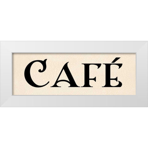 Cafe I White Modern Wood Framed Art Print by Harbick, N