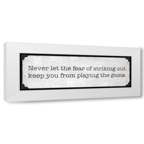 Playing the Game White Modern Wood Framed Art Print by Harbick, N