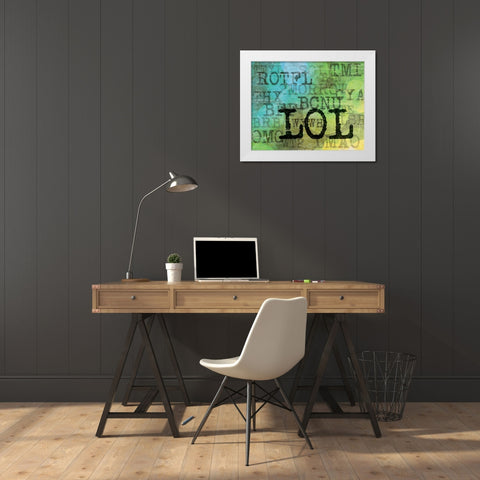 Text Logic I White Modern Wood Framed Art Print by Harbick, N