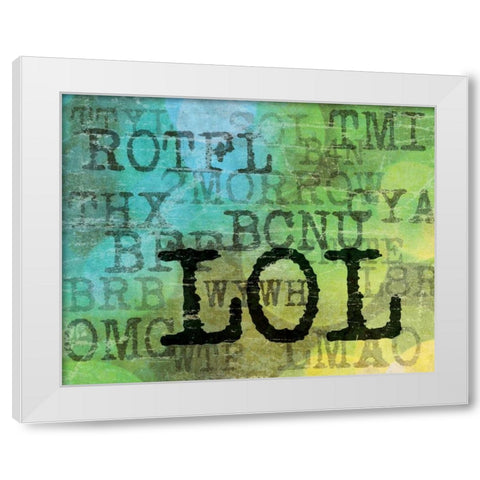 Text Logic I White Modern Wood Framed Art Print by Harbick, N
