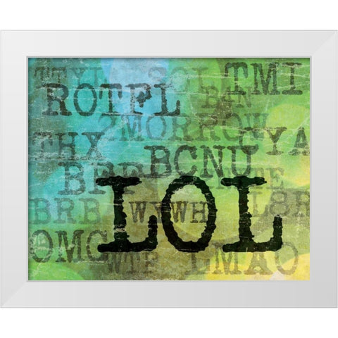 Text Logic I White Modern Wood Framed Art Print by Harbick, N