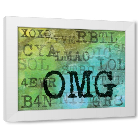 Text Logic II White Modern Wood Framed Art Print by Harbick, N