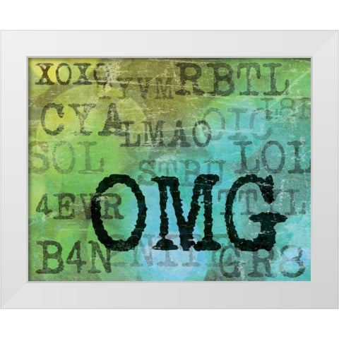 Text Logic II White Modern Wood Framed Art Print by Harbick, N