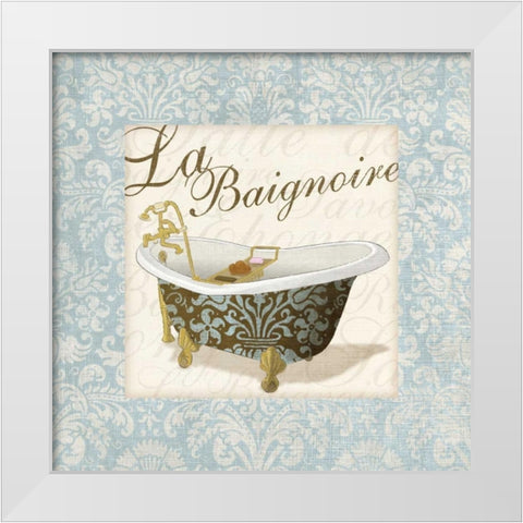 Bathtub White Modern Wood Framed Art Print by Harbick, N