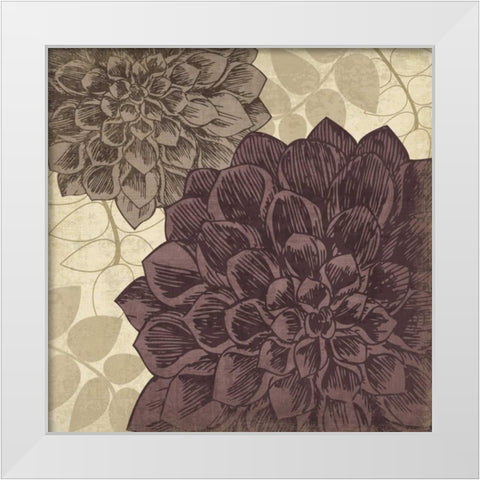 Dahlia I White Modern Wood Framed Art Print by Harbick, N