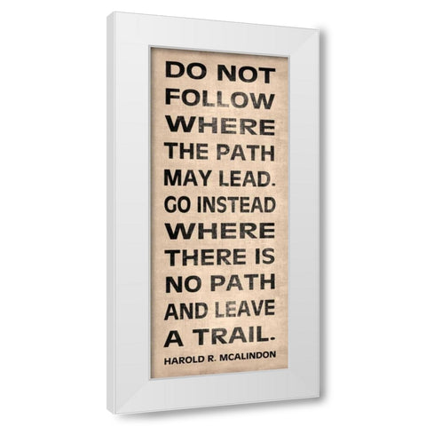 Leave a Trail White Modern Wood Framed Art Print by Harbick, N