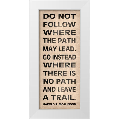 Leave a Trail White Modern Wood Framed Art Print by Harbick, N