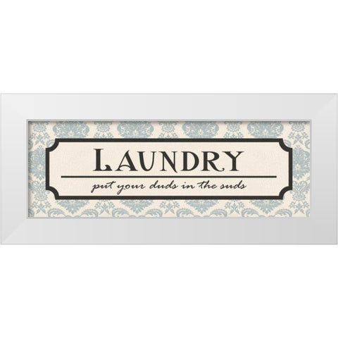 Laundry Suds White Modern Wood Framed Art Print by Harbick, N