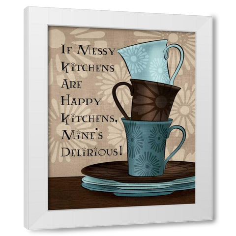 In the Kitchen I White Modern Wood Framed Art Print by Harbick, N