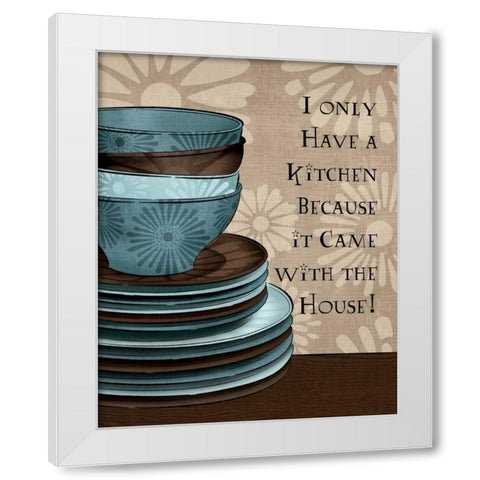 In the Kitchen II White Modern Wood Framed Art Print by Harbick, N