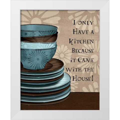 In the Kitchen II White Modern Wood Framed Art Print by Harbick, N
