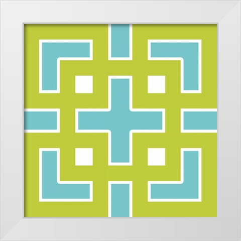 Graphic Pattern III White Modern Wood Framed Art Print by Harbick, N