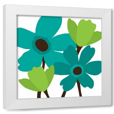 Spring Bouquet I White Modern Wood Framed Art Print by Harbick, N