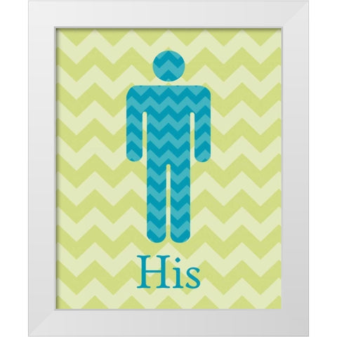 His White Modern Wood Framed Art Print by Harbick, N