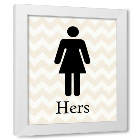 Hers Classic White Modern Wood Framed Art Print by Harbick, N