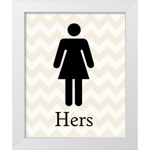 Hers Classic White Modern Wood Framed Art Print by Harbick, N