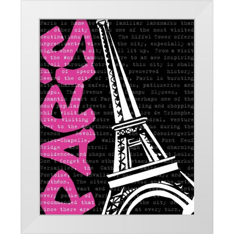 Travel Graffiti I White Modern Wood Framed Art Print by Harbick, N