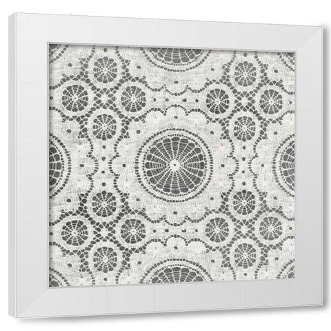 Elegance in Gray I White Modern Wood Framed Art Print by Harbick, N