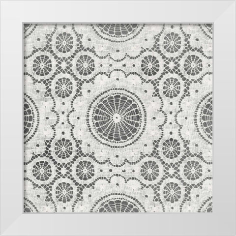 Elegance in Gray I White Modern Wood Framed Art Print by Harbick, N