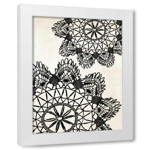 Doilies I White Modern Wood Framed Art Print by Harbick, N