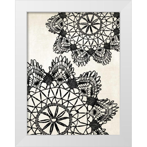 Doilies I White Modern Wood Framed Art Print by Harbick, N