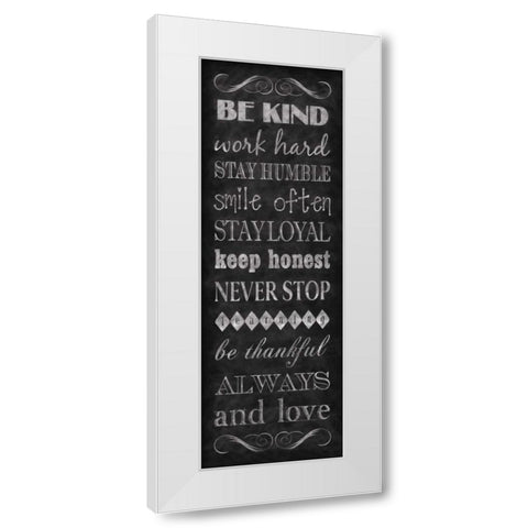 Rules for Life I White Modern Wood Framed Art Print by Harbick, N
