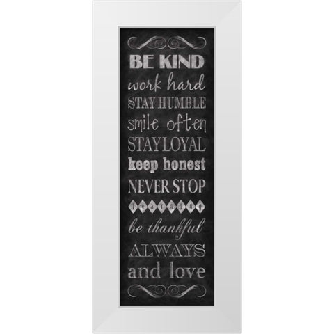 Rules for Life I White Modern Wood Framed Art Print by Harbick, N