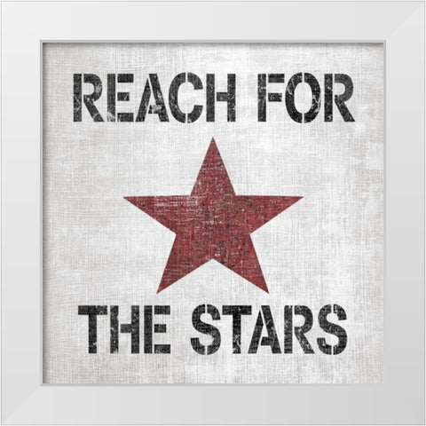 Reach for Stars Sq White Modern Wood Framed Art Print by Harbick, N