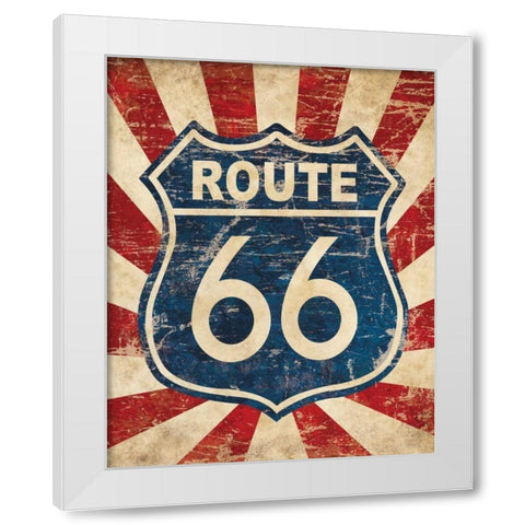 Route 66 I White Modern Wood Framed Art Print by Harbick, N