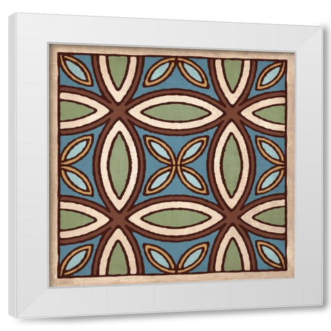 Tile Pattern III White Modern Wood Framed Art Print by Harbick, N