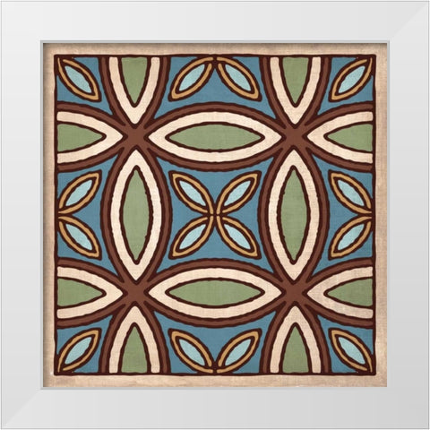 Tile Pattern III White Modern Wood Framed Art Print by Harbick, N